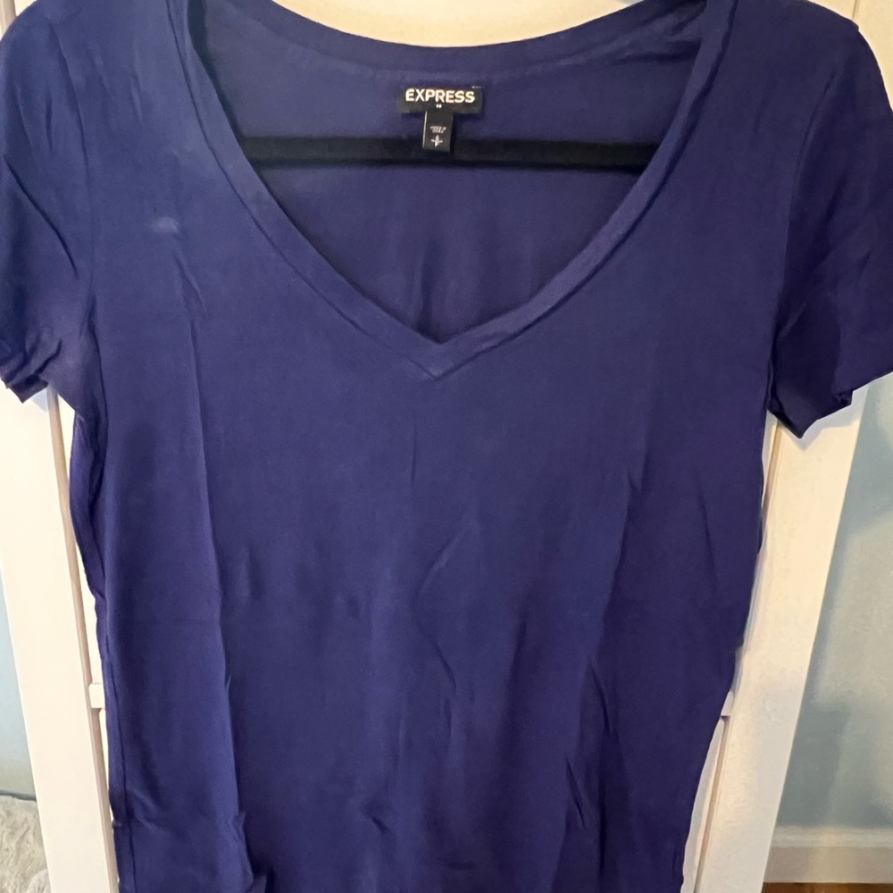 Express T Shirt Navy Womans Medium EUC